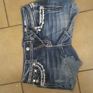 Miss Me Signature Blue Jean Shorts Size 27
